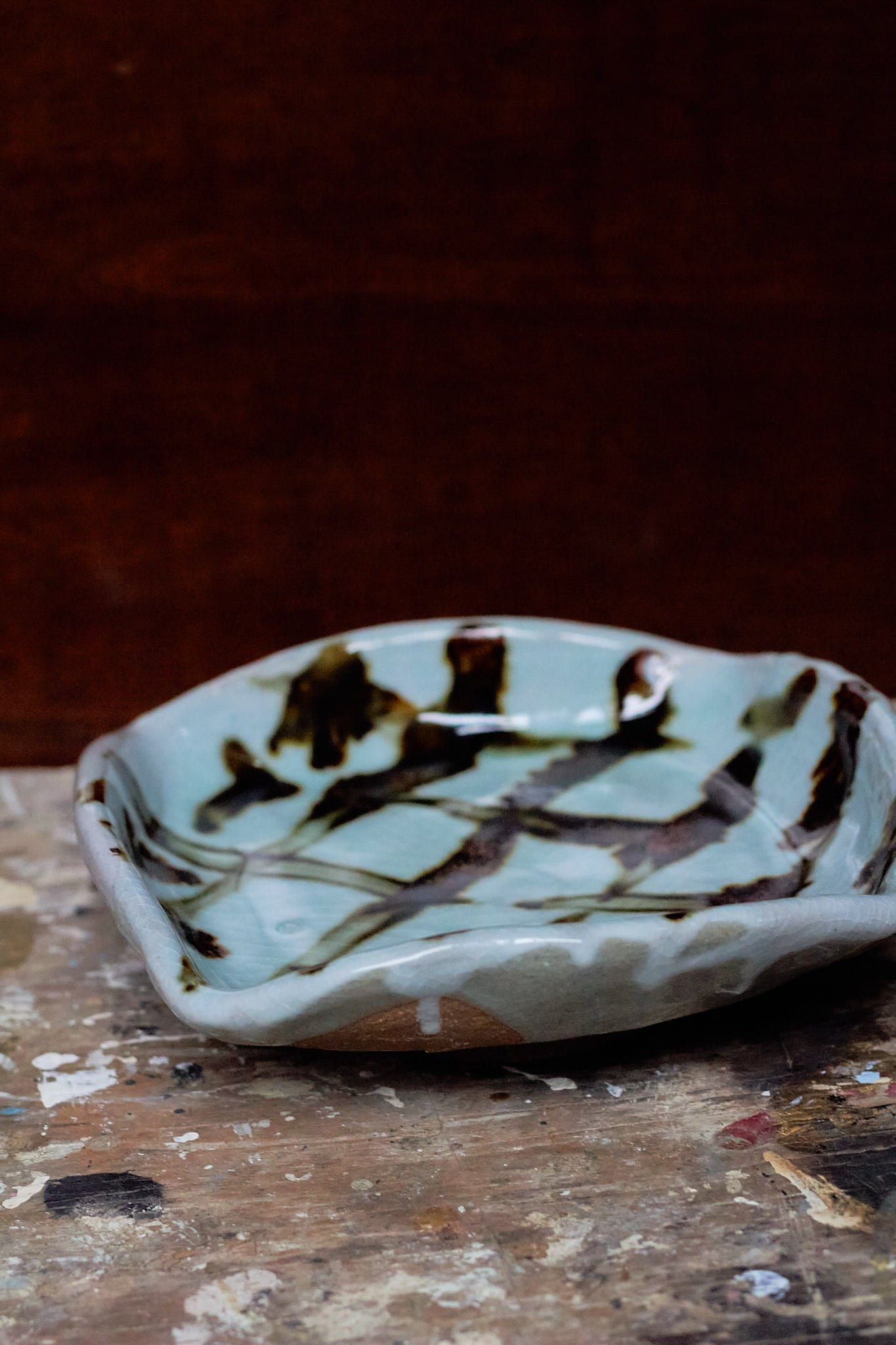 Celadon Squared Off Dish