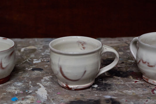 White Slipware Mug