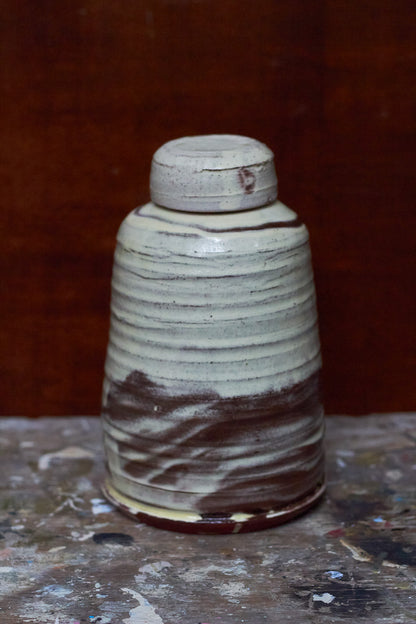 Slipware tall jar
