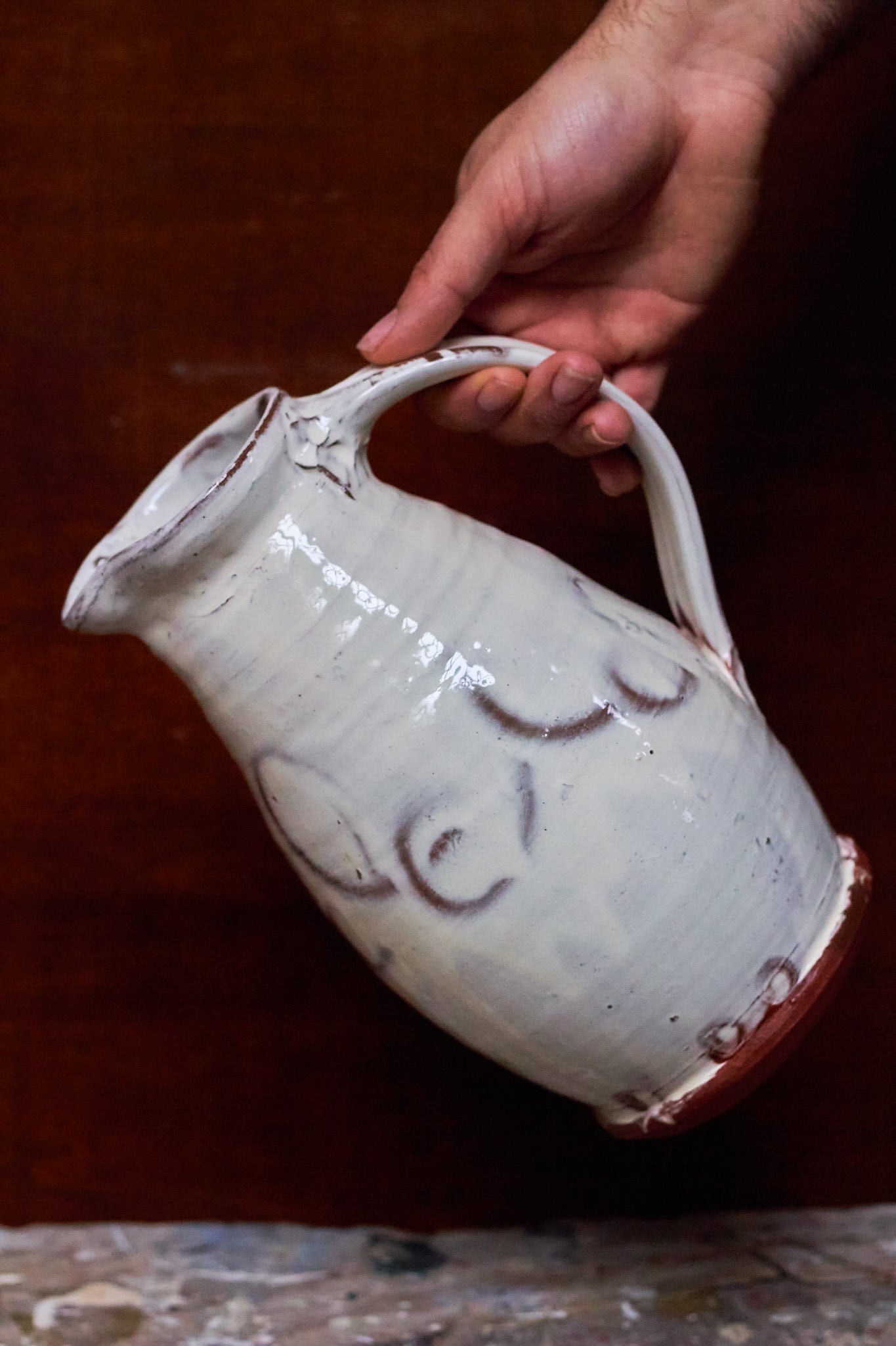 Big slipware jug