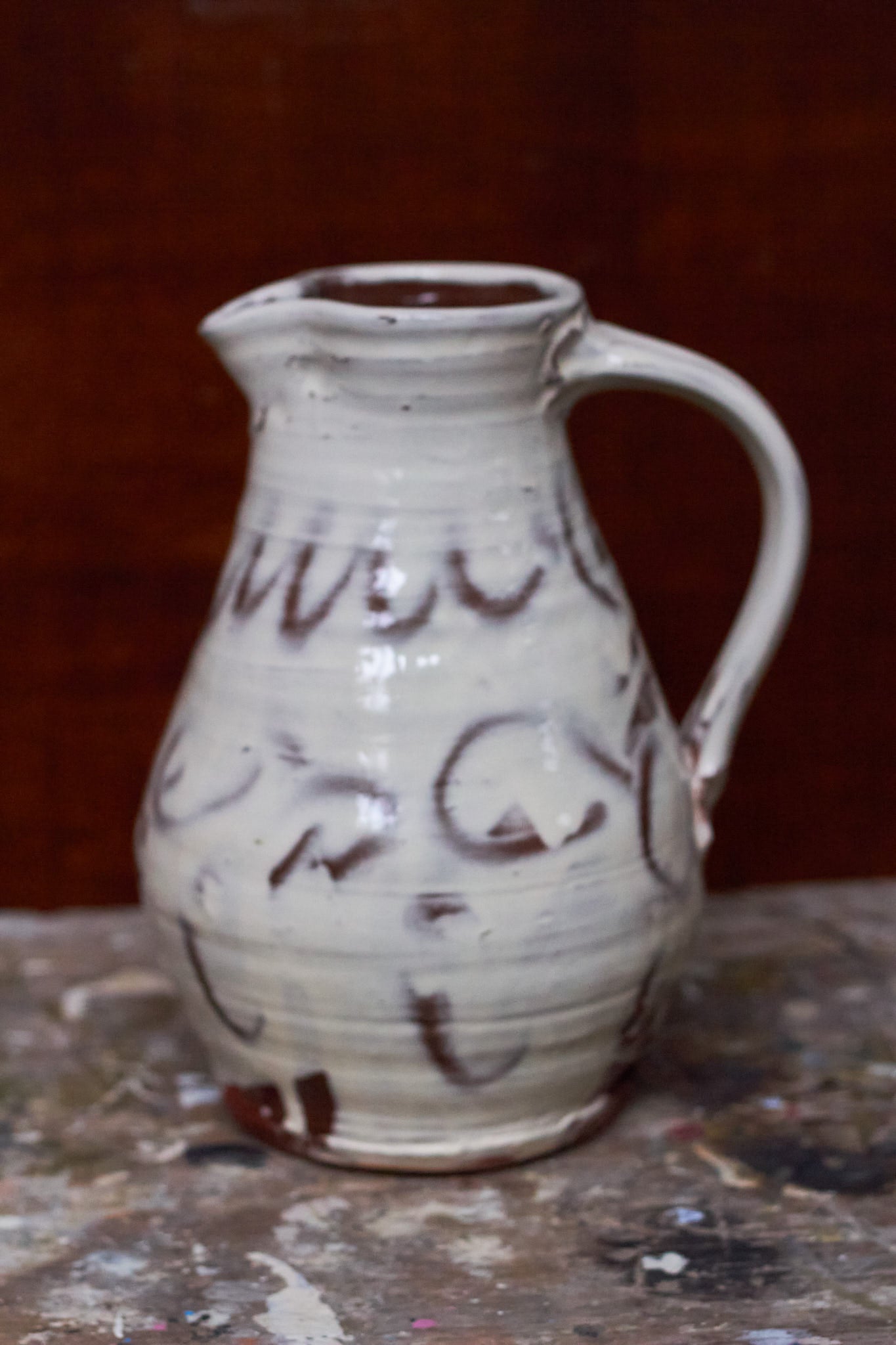 Fat Slipware Jug