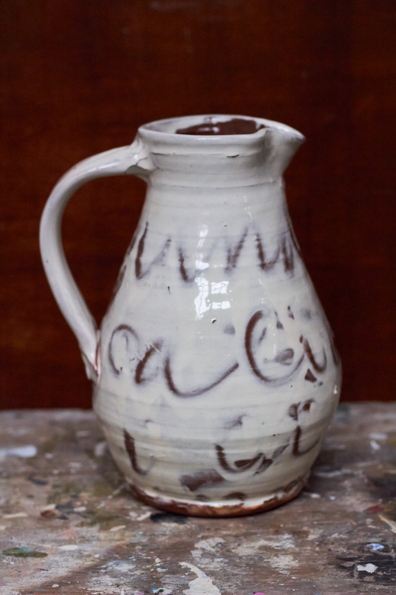 Fat Slipware Jug