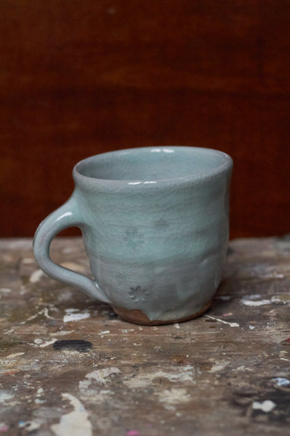 Celadon Flower Mug