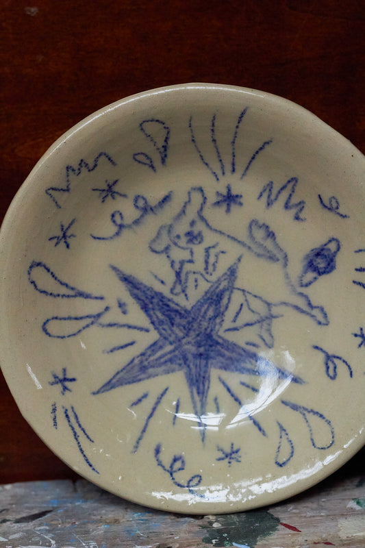 Dog In Space Small Dish