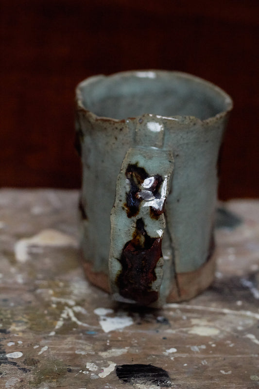Handbuild Celadon Mug