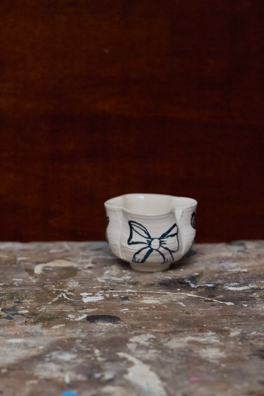 Porcelain Blue Bow Cup