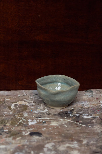 Small Blue Crackle Bowl