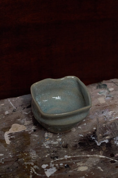 Small Blue Crackle Bowl