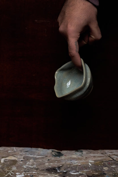 Small Blue Crackle Bowl