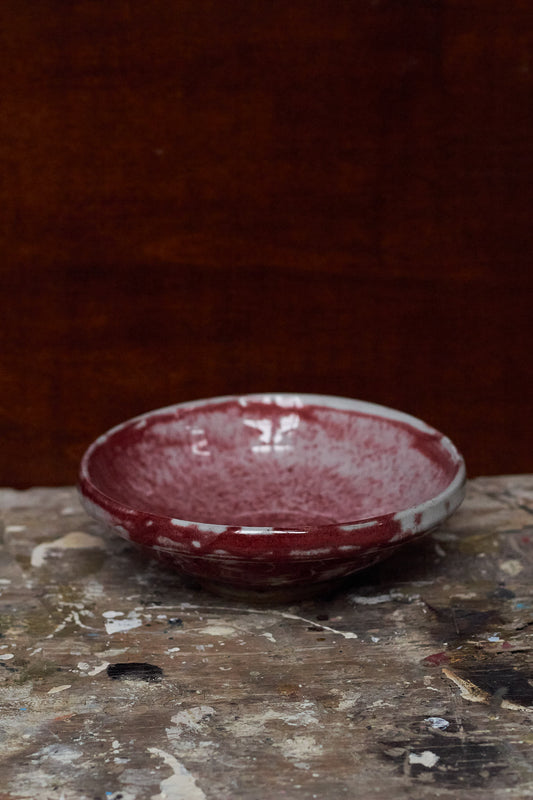 Pink and Red Blush Shallow Bowl