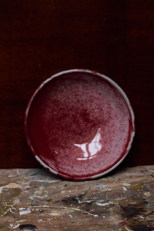 Pink and Red Blush Shallow Bowl