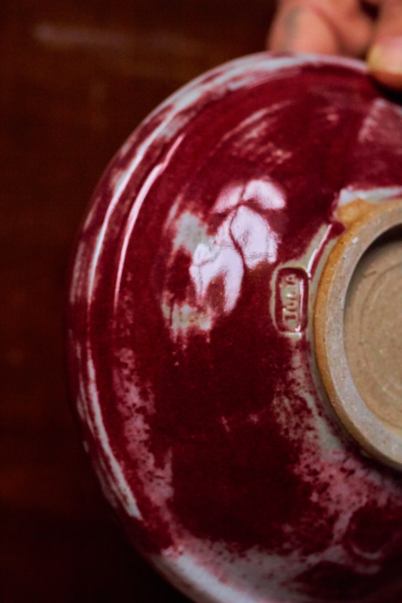 Pink and Red Blush Shallow Bowl