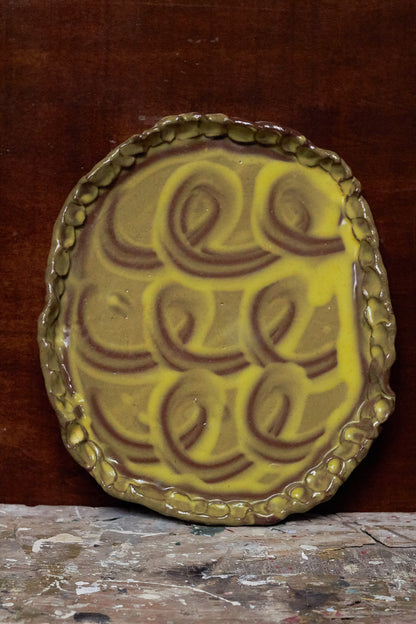 Yellow Slipware Dish