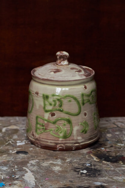 Earthenware Jar With Fishies