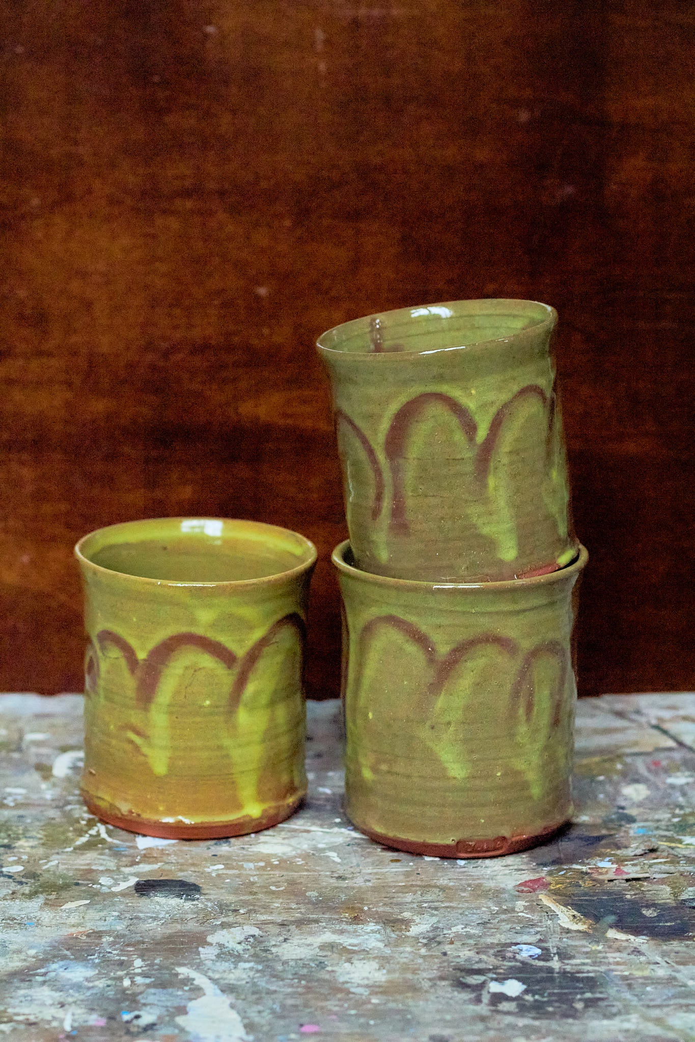 Yellow Slipware Cup