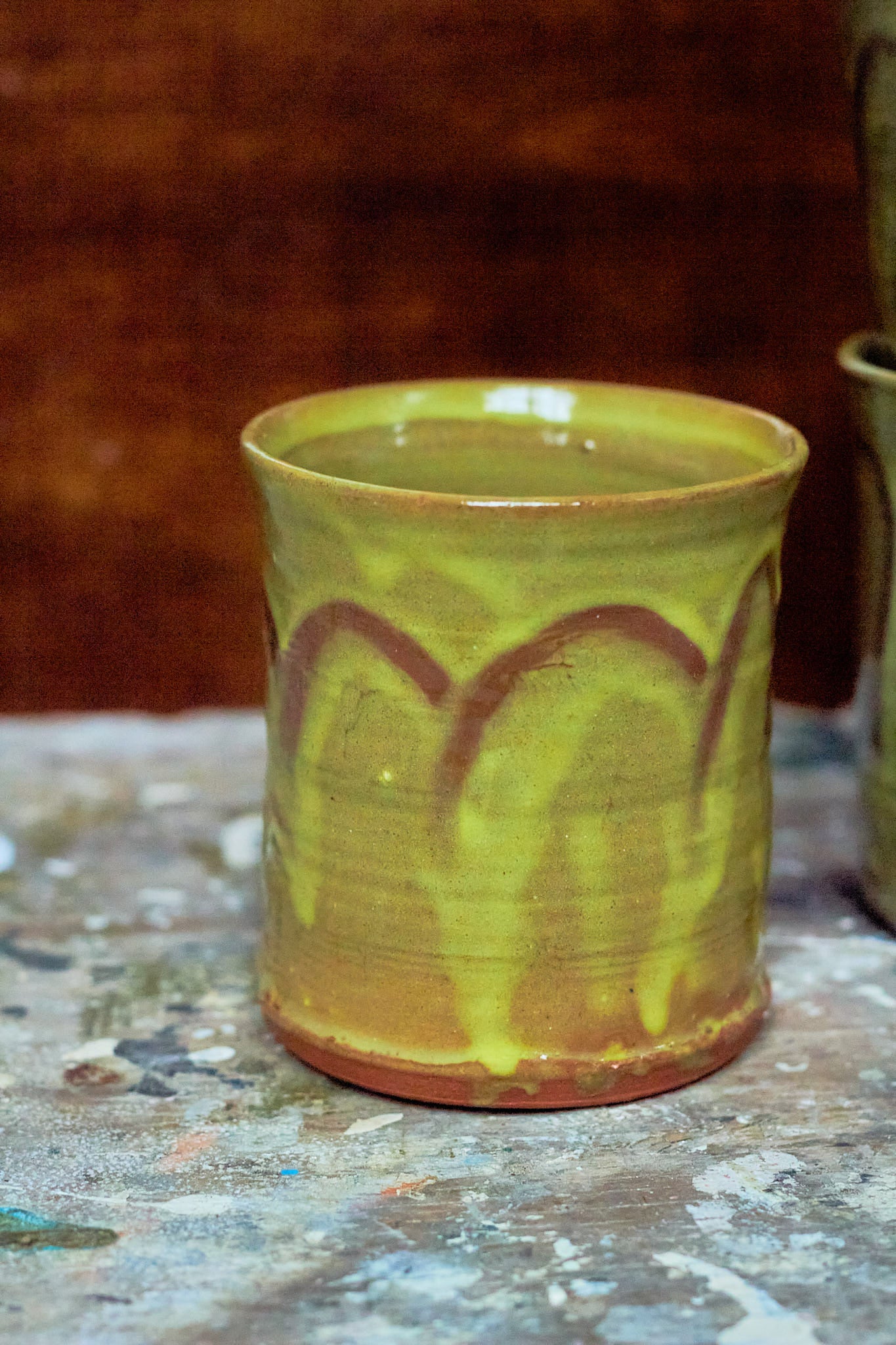 Yellow Slipware Cup