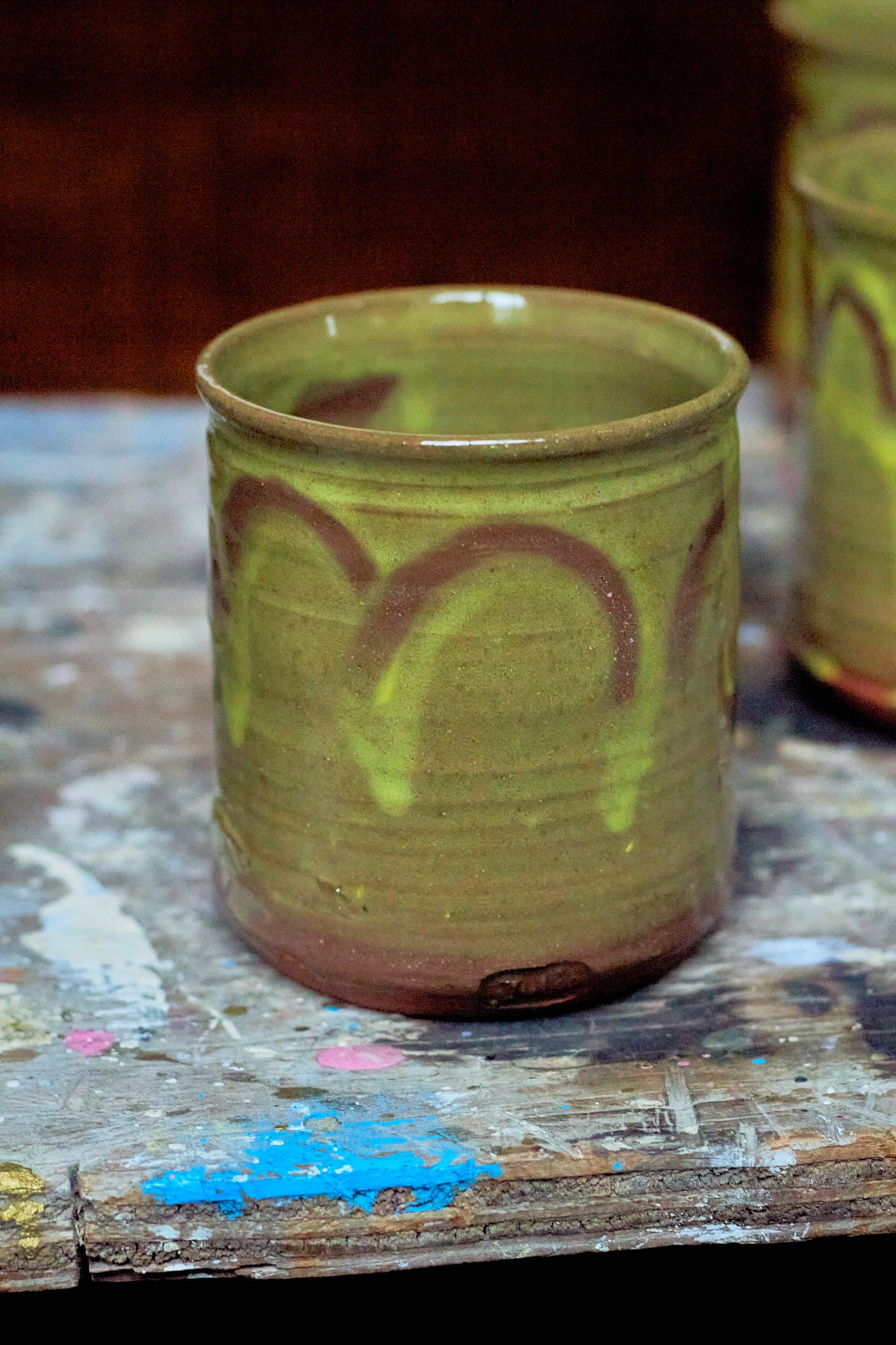 Yellow Slipware Cup