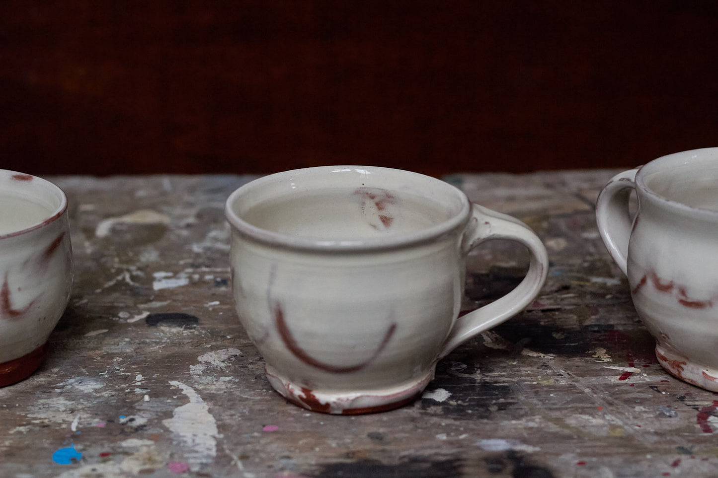 White Slipware Mug