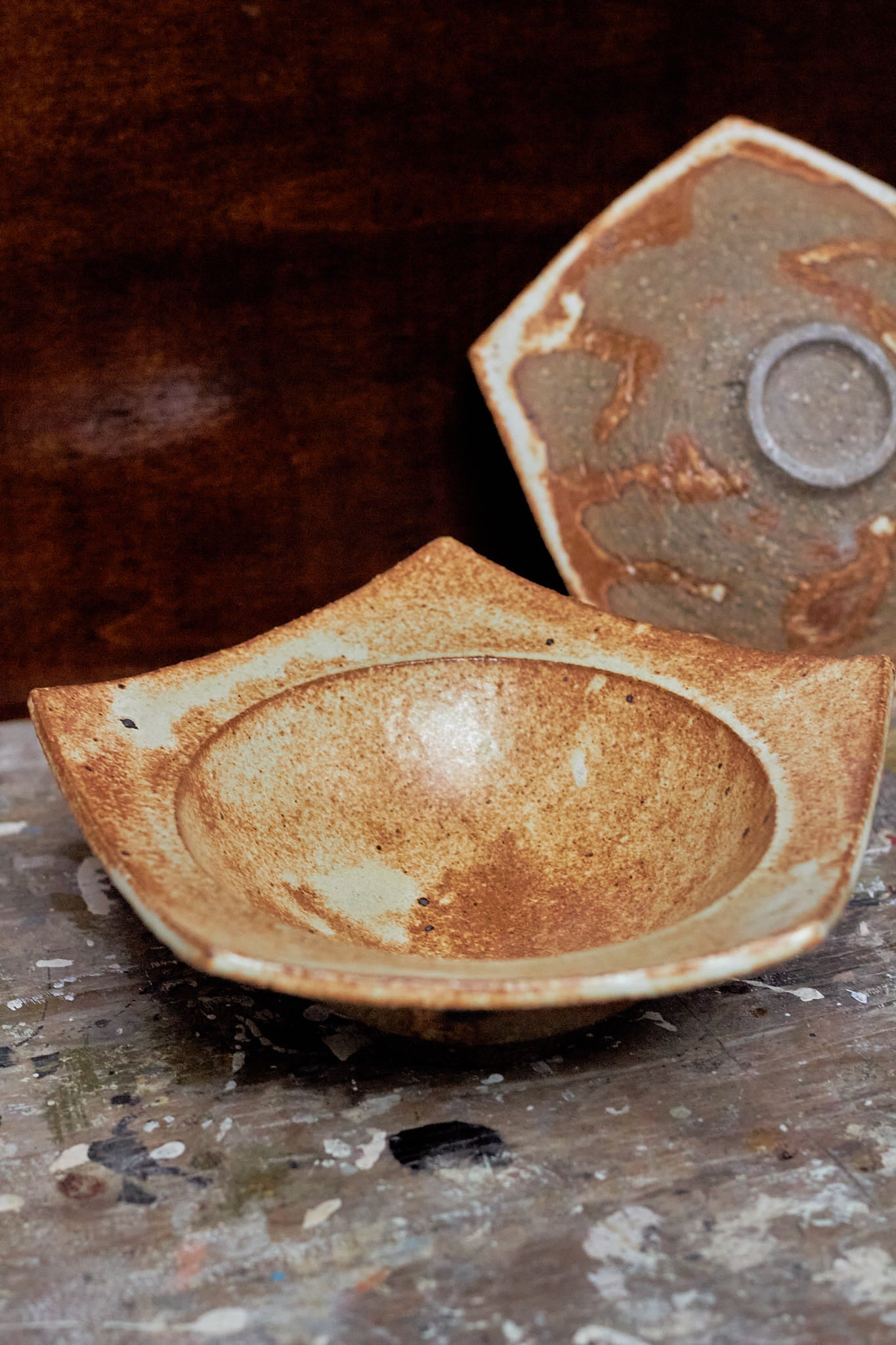 Set of Two Hexagonal Bowls
