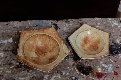 Set of Two Hexagonal Bowls