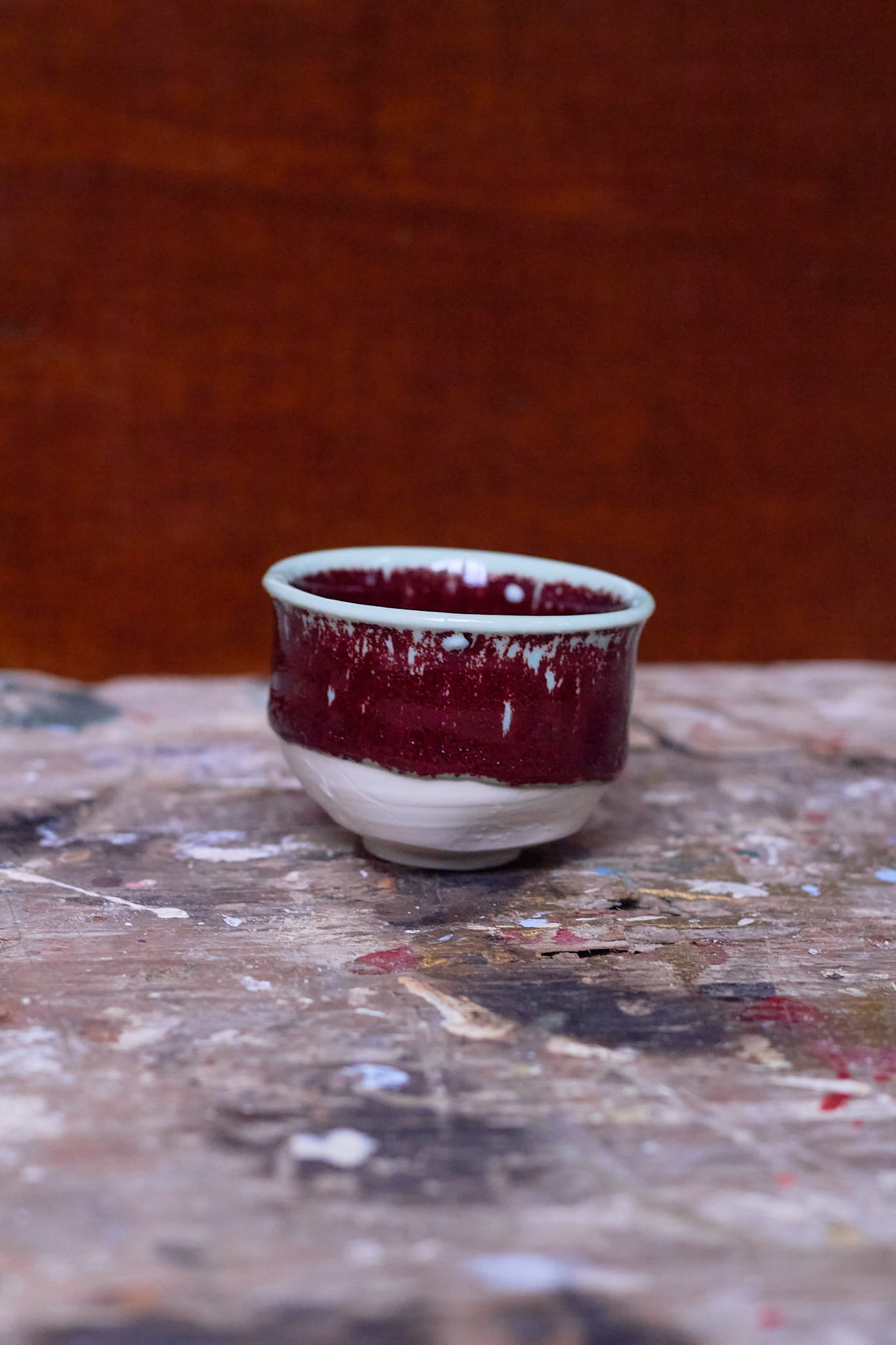 Red Small Porcelain Cup