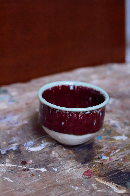 Red Small Porcelain Cup
