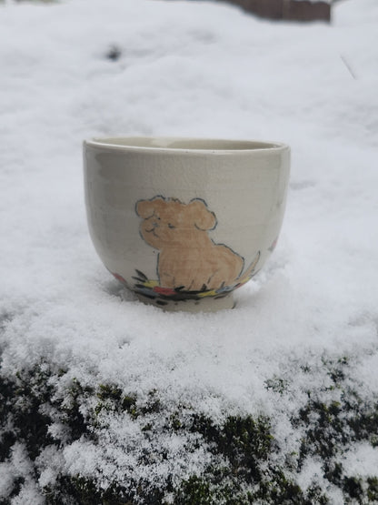 Puppy On A Flower Patch! Cup